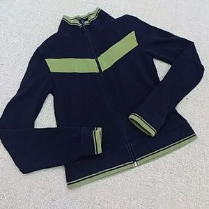 Olive Green & Navy Blue Zip Up